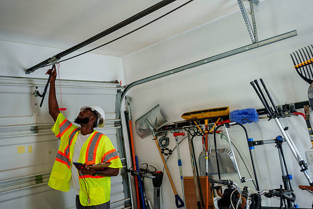 Professional Garage Door Panel Replacement technician working in Millington, MI
